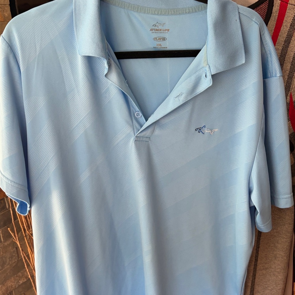 Greg Norman attack life Men's Light Blue Polo Shirt